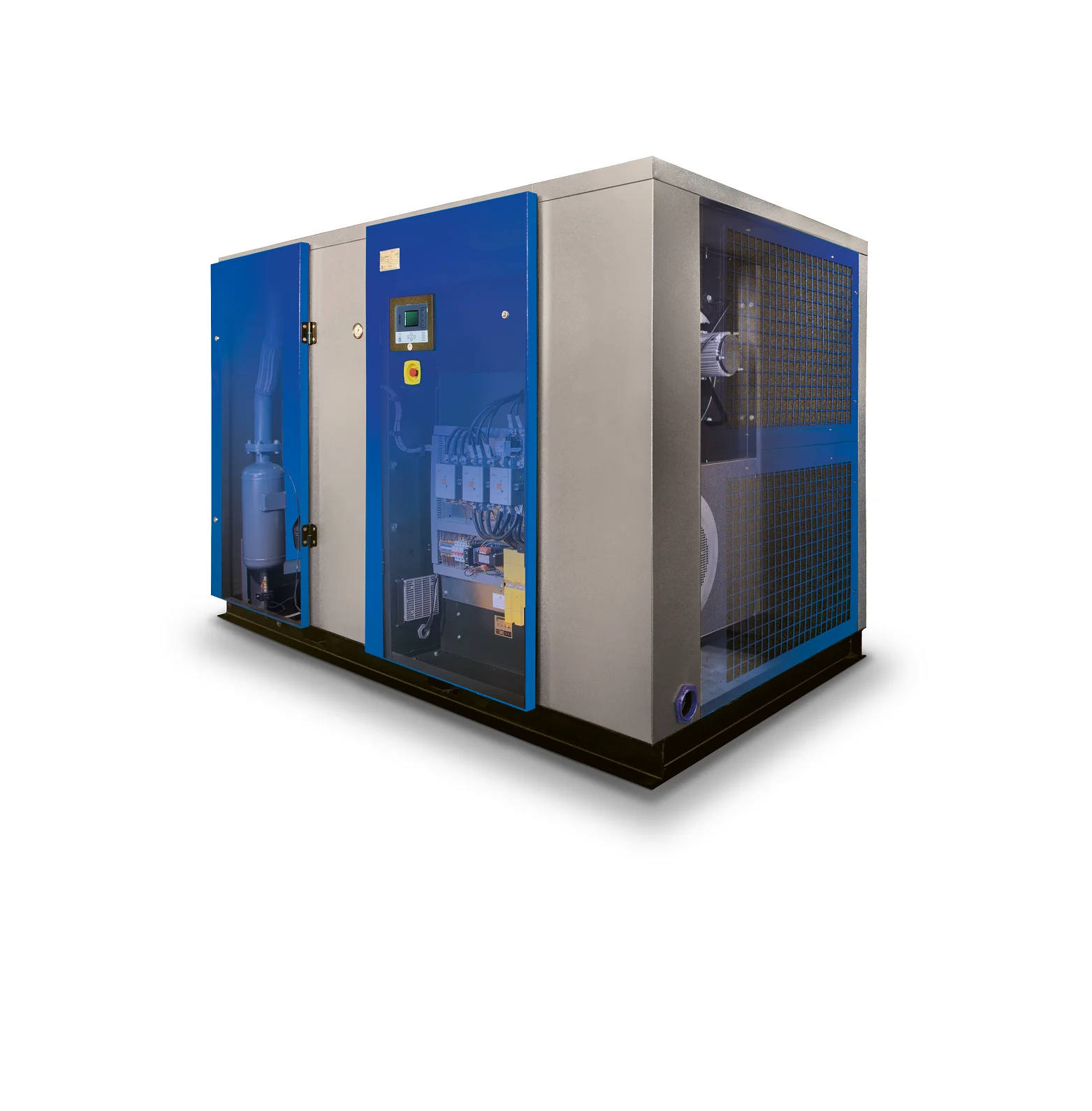 SCREW AIR COMPRESSORS WITH AIR COOLED, WATER COOLED OR HEAT RECOVERY TYPES ER40-ER150 DIRECT COUPLED SCREW SERIES WITH INVERTER