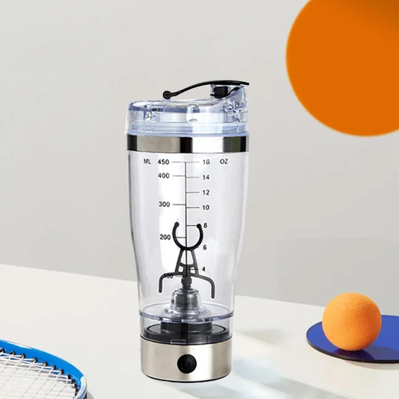 Protein Powder Shaker Bottle Vortex Mixing Cup 450ml Battery Powered Gym Outdoor Sports Electric Protein Powder Shaker Bottle