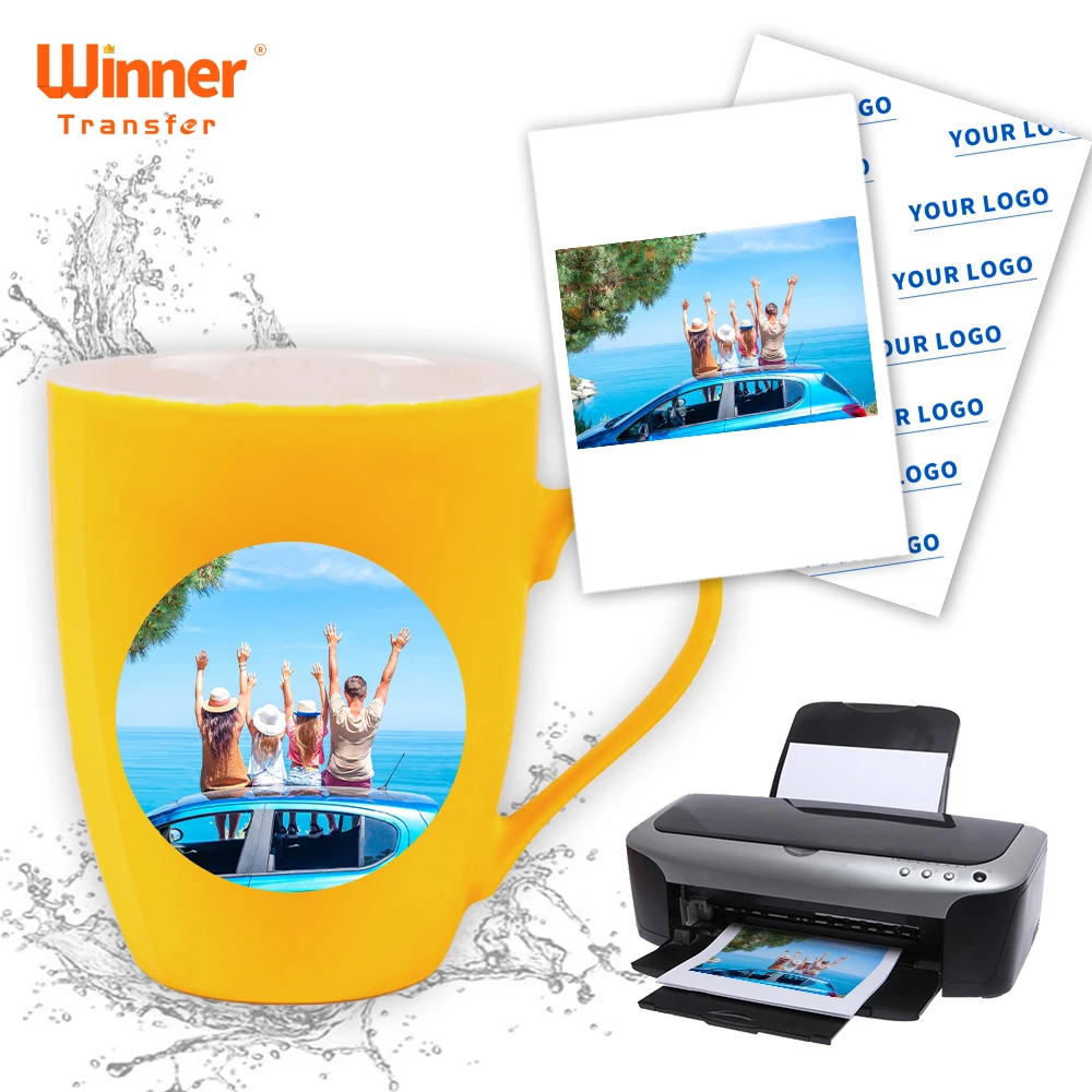 Winner Transfer A4 Size inkjet water slide transfer decal paper clear water transfer paper for glass