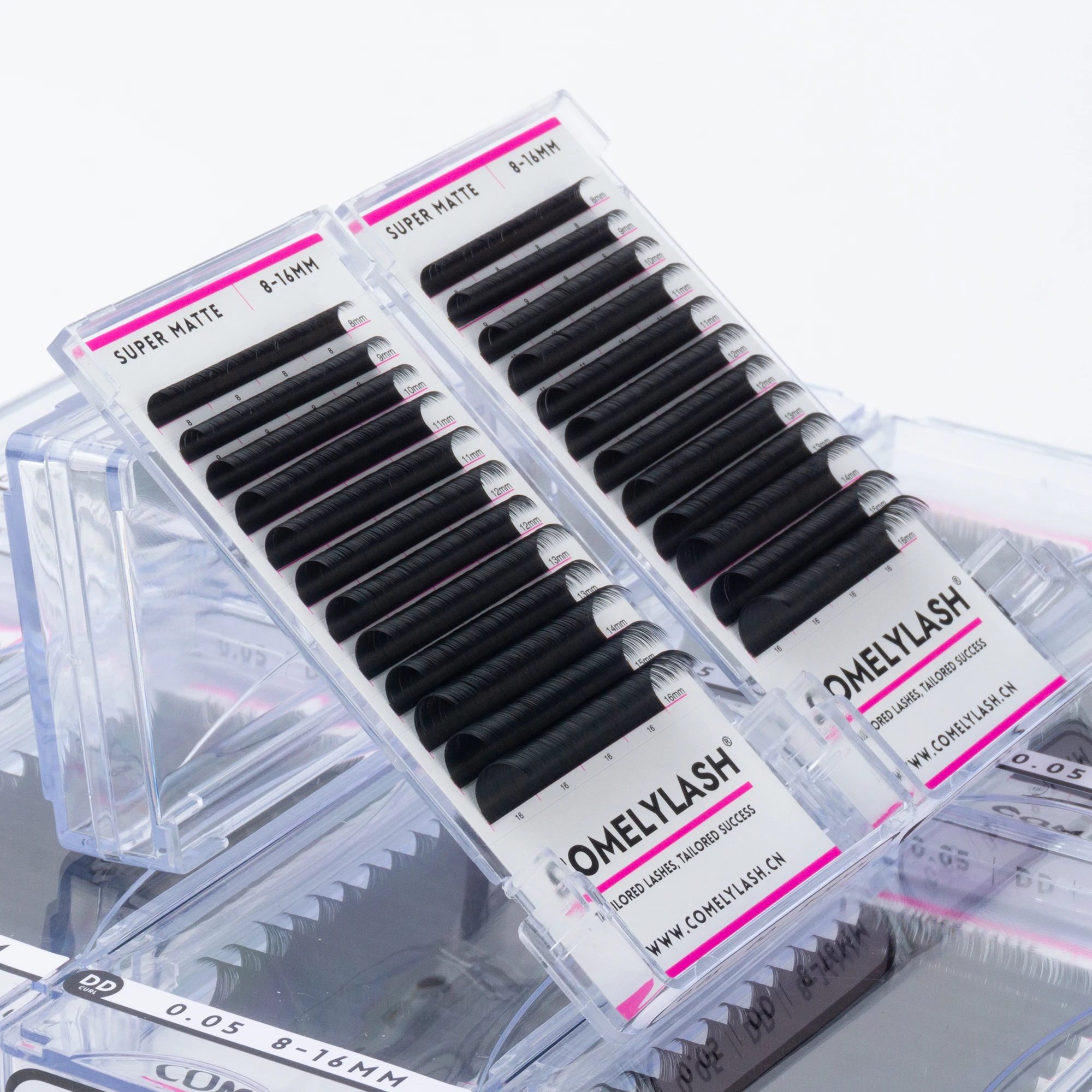 Comelylash primer matte faux single mink private label individual professional eyelash extensions customized lash packaging