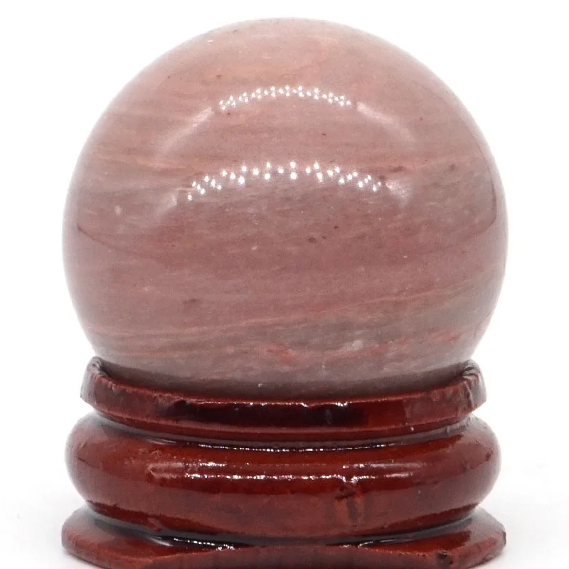 Оптовая продажа, 100% натуральный розовый хрустальный шар из родонита, минеральная Сфера, ручной массаж, драгоценный камень для домашнего декора, Showpiece 30/40 мм