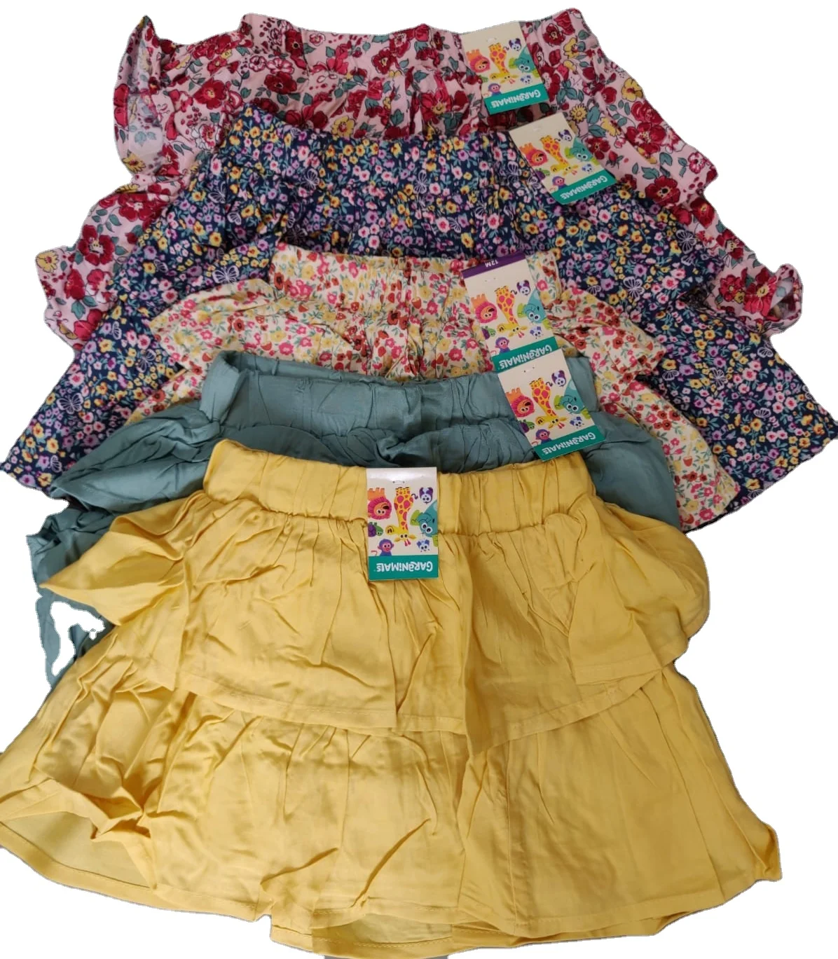 Girls new arrived ruffle skirt stylish printed new arrived skirt colorful skirt for baby girls comfortable for girls outwear