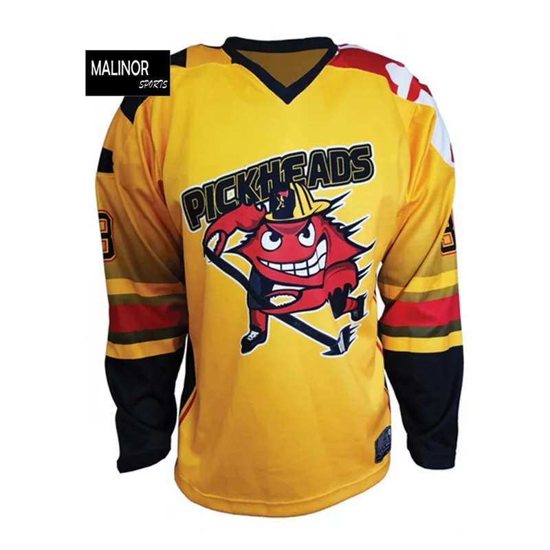 Personalized Custom Design Your Own Sublimation Ice Hockey T Shirt Cheap 100 Polyester Embroidery Unisex OEM Customized Customs