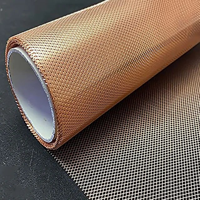 Faraday cage plain weave red brass copper thin titanium micron metal mesh