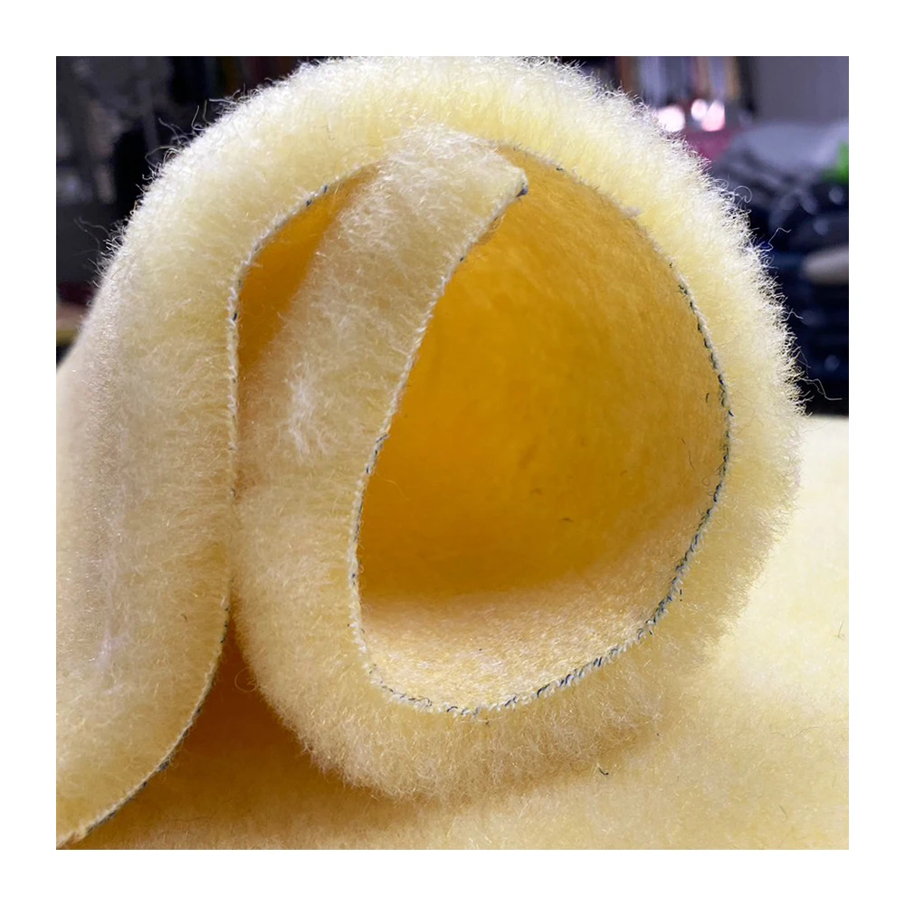 High Quality Plain Dyed Knitted Polyester Fabric for Paint Roller White and Yellow Color Tone