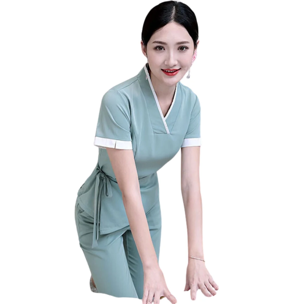 2024 Spa Essentials Custom Work Clothes Set for Health Clubs, Foot Massage, Saunas, and Foot Bath Shops