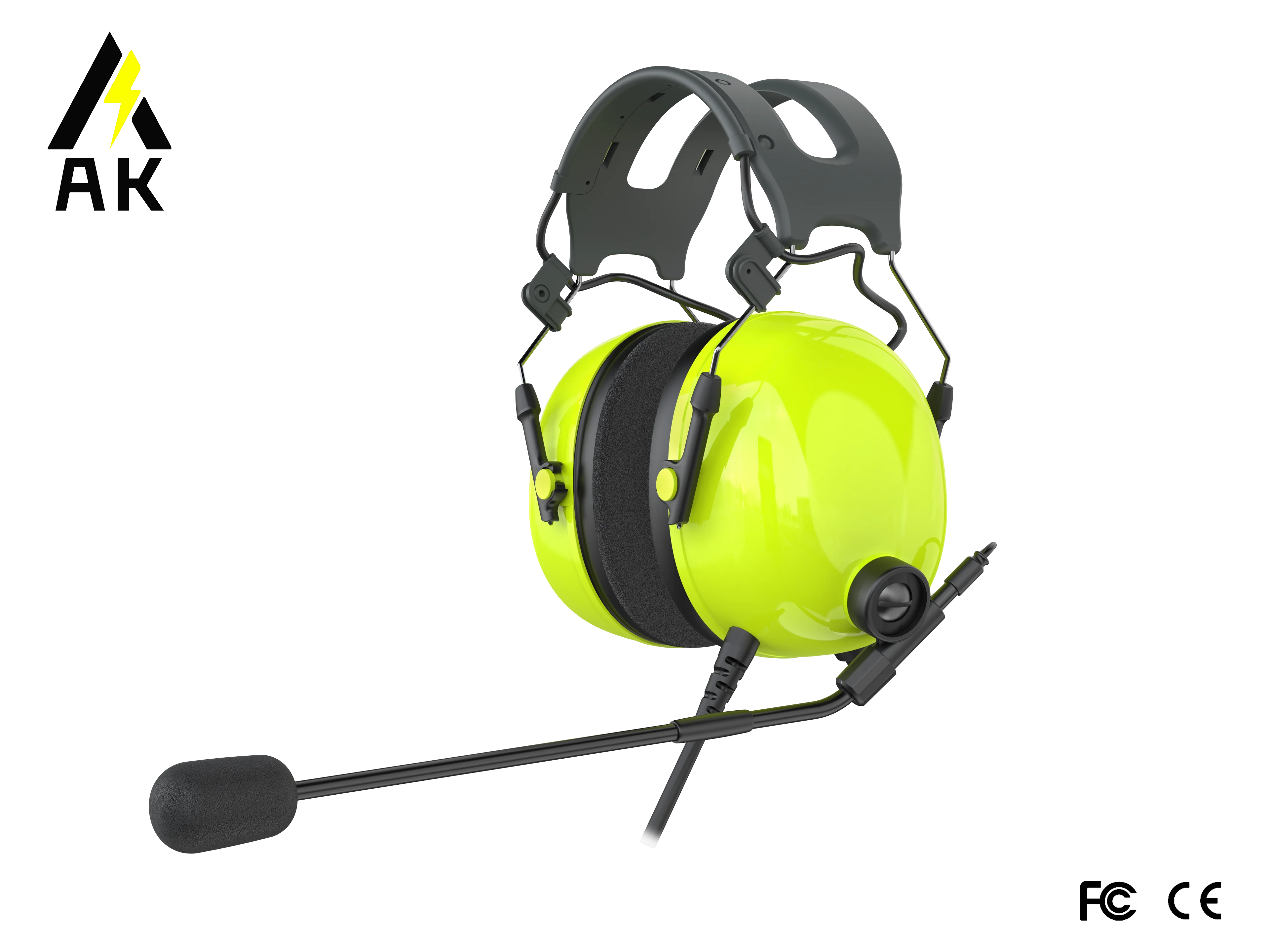 High Quality Flexible Ak 11 Heavy Duty Passive Noise Cancelling Communications Headset With Lightweight Design