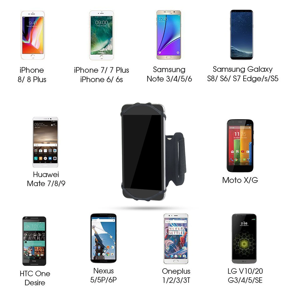 Newest Universal Mobile Phone Accessories Detachable Rotate Sport Armband Phone Case Outdoor Running Phone Holder Armband