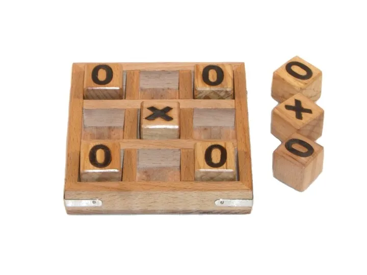 Wooden Brass Inlay Tic Tac Toe Travel Game with Box at Cheap Prize for Family and Kids Game with Latest Antique Design