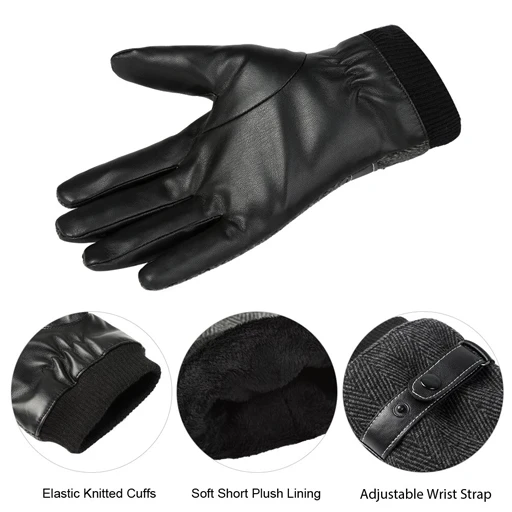 Leather Fashion Gloves Driving Gloves Factory Professional Black Sheepskin Leather Fashion Leather gloves from pakistan