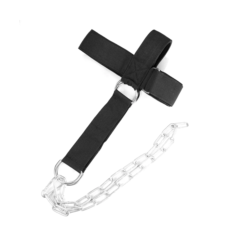 New Head Harness Exercise Strap With Chain Adjustable Neck Power Training Belt Gym Fitness Weightlifting Equipment