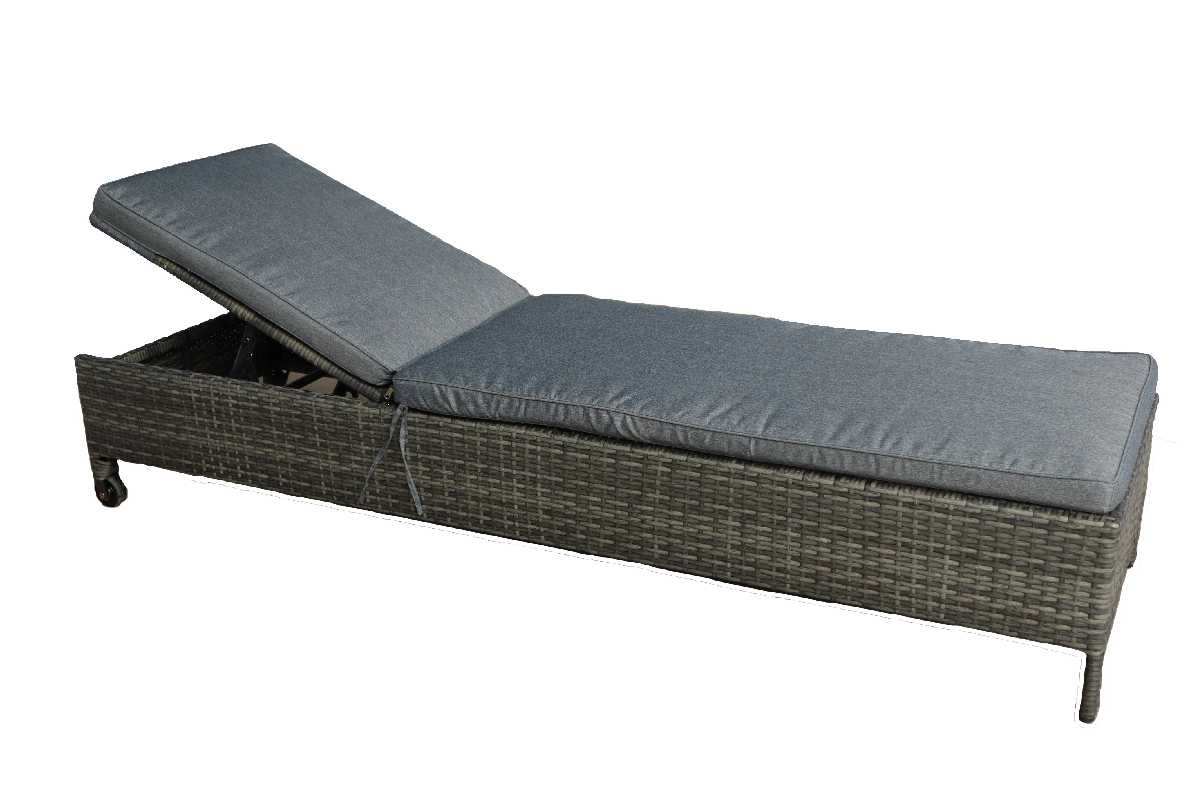 Modern Outdoor Poly Rattan Sunbed Furniture Aluminum Steel Plastic Wicker Garden Pool Villa Bedroom Lounge Chairs Sun Loungers