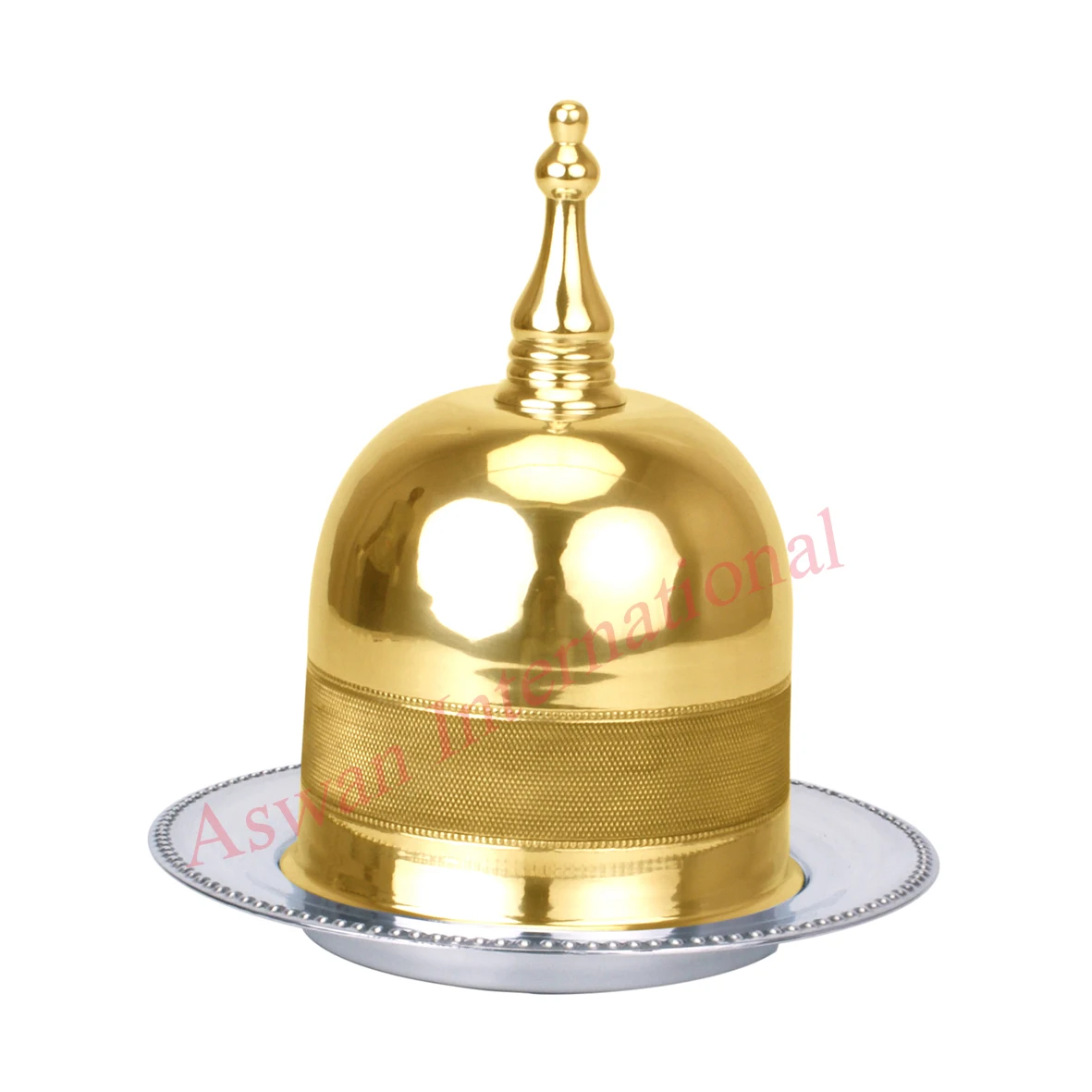 Round Serving Dish with Lid Attractive Design Dubai Golden Fruit Decorative metal Tray sets Aluminum  Arabic Serving Trays
