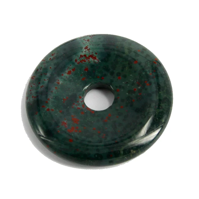 Wholesaler blood stone Donut high quality necklace natural crystal Reiki Gemstones round quartz beads agate Healing donuts