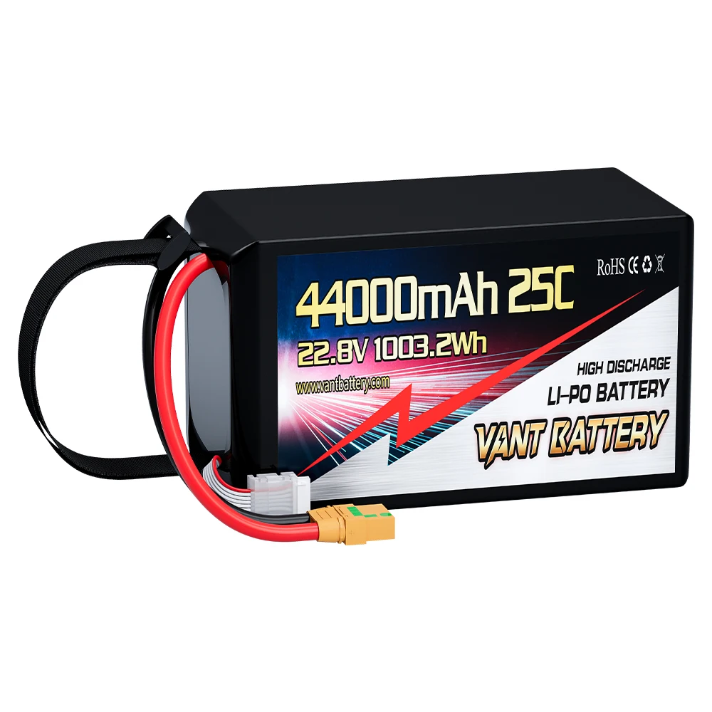VANT fpv drone battery 22.8V 44000mAh 25C/50C LiHV 6s lipo batteries for drones