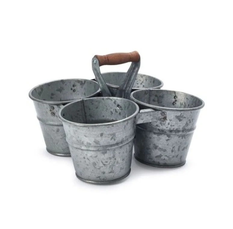 Galvanized Caddy Holder Set of 4 New Metal Galvanized Caddy Holder For Kitchen Ware New Metal Cutlery holder In Wholesale Price