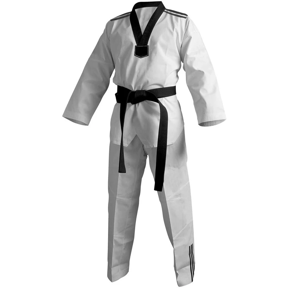 Одежда для боевых искусств униформа тхэквондо dobok wtf белый костюм детей и взрослых