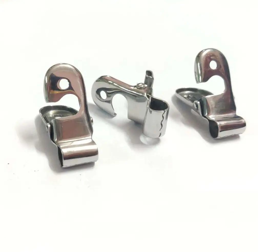 Nurse Call Cords Spring Loaded Clip Security Clips | Stainless Steel Ribbon Cord Clamp | Stainless Steel Clothes Pegs Metal Clip