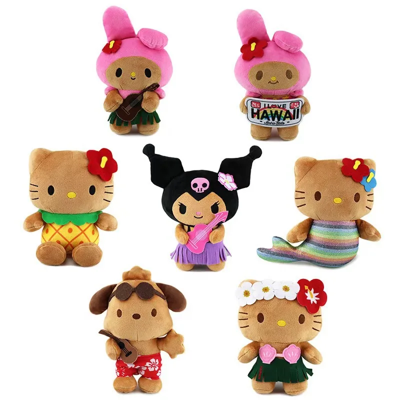Лидер продаж новая мелодия Русалка Hello Kt Doll Hawaii черная кожаная юбка с травой плюшевая кукла