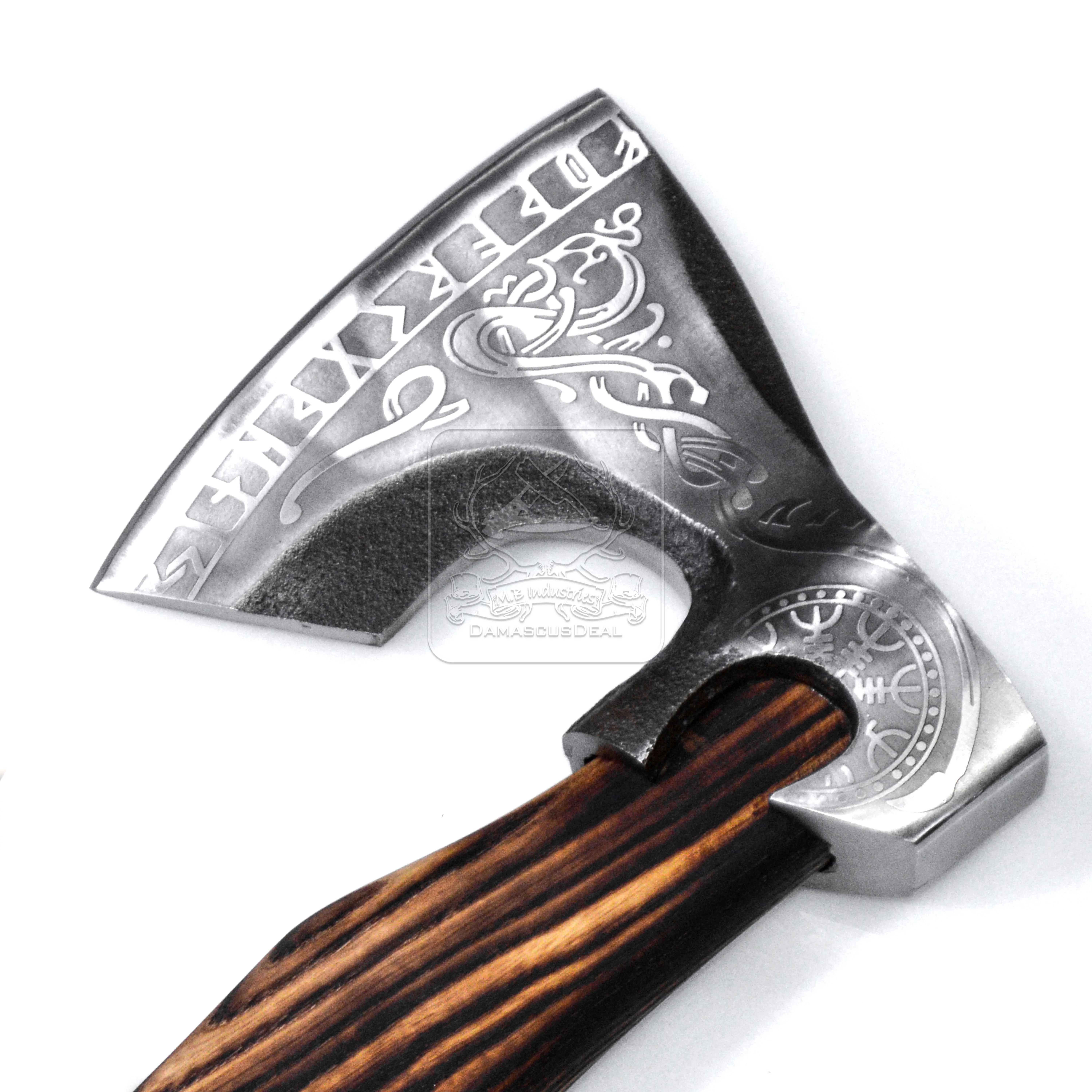 Viking Tomahawk Hatchet DD-VikingAxe-123 Hand Forged Axe Bearded Viking Axe Wholesale Top Quality Hand Made Axe Wooden Handle