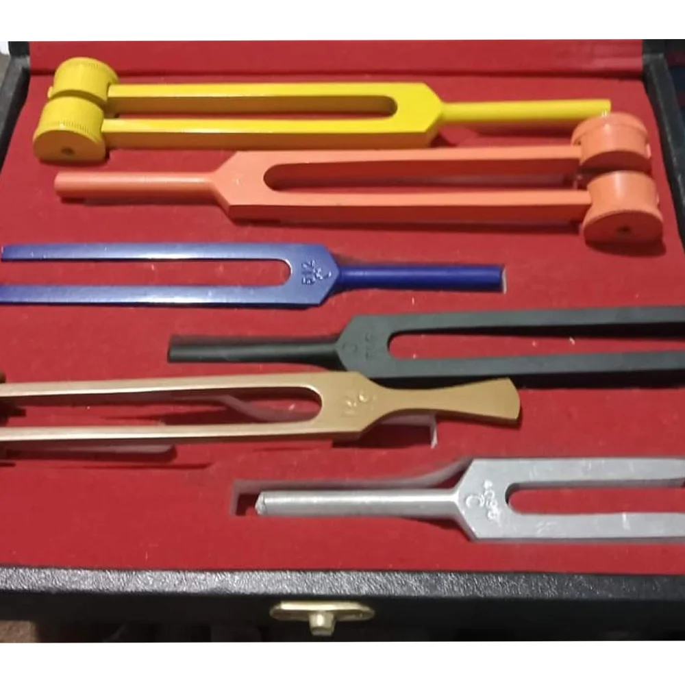 Best quality Tuning Forks Set of 7 Aluminium Medical Stainless ENT Surgical Chiropractic Physical Diagnostic Instruments CE