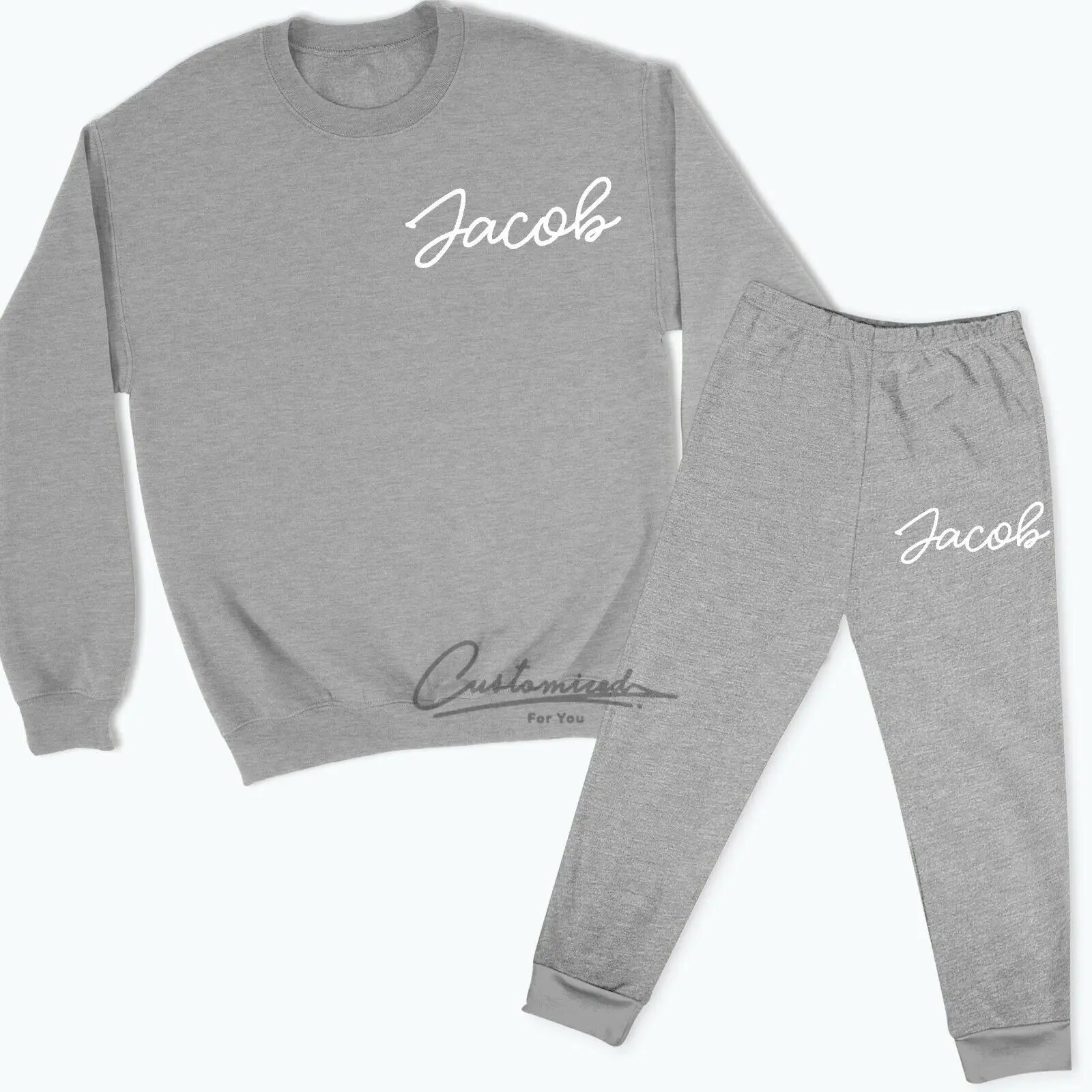 Personalised Name Tracksuit Kids Lounge Wear Children Toddler Boys Girls 2022