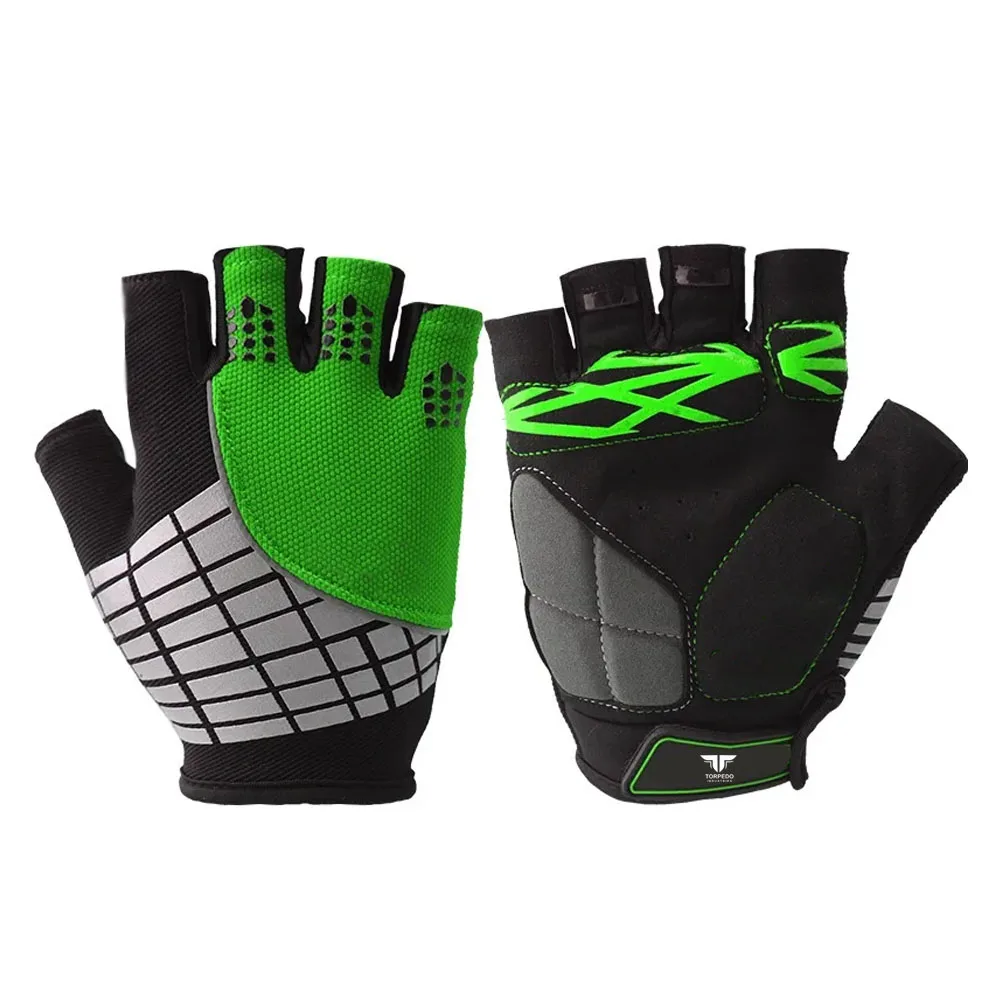 Cycling Gloves Bike Bicycle Men Women Ladies Half Finger Padded Gloves Cycling Fingerless Half Finger Gloves
