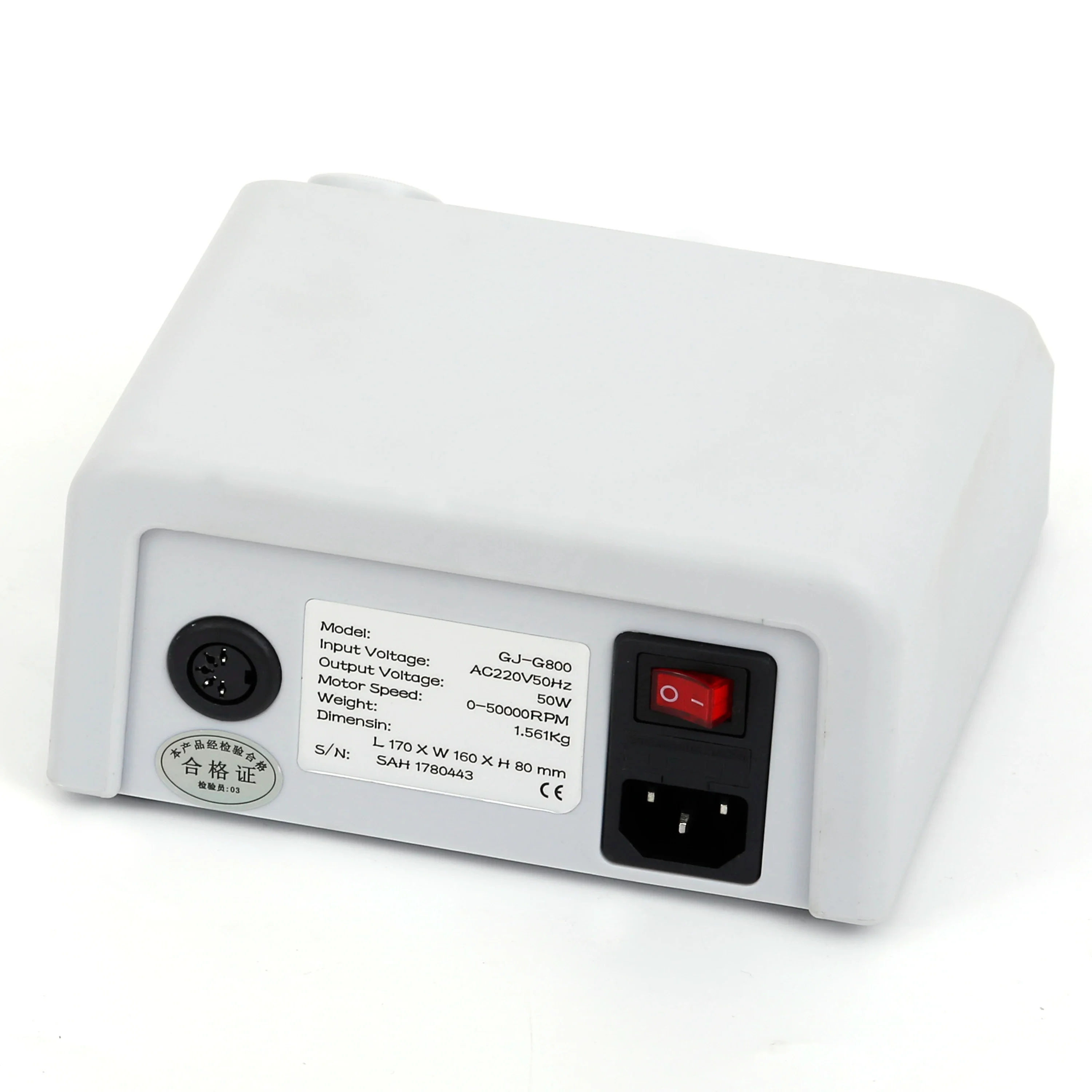 50,000 RPM Brushless Dental Micromotor Foot Control Dental Laboratory Polishing Kit G800 with E Type Lab Handle