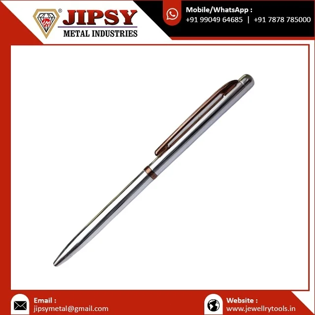 Best Quality Silver Pen With Logo Customized Silver Pen Promotion Use Corporate Office Use