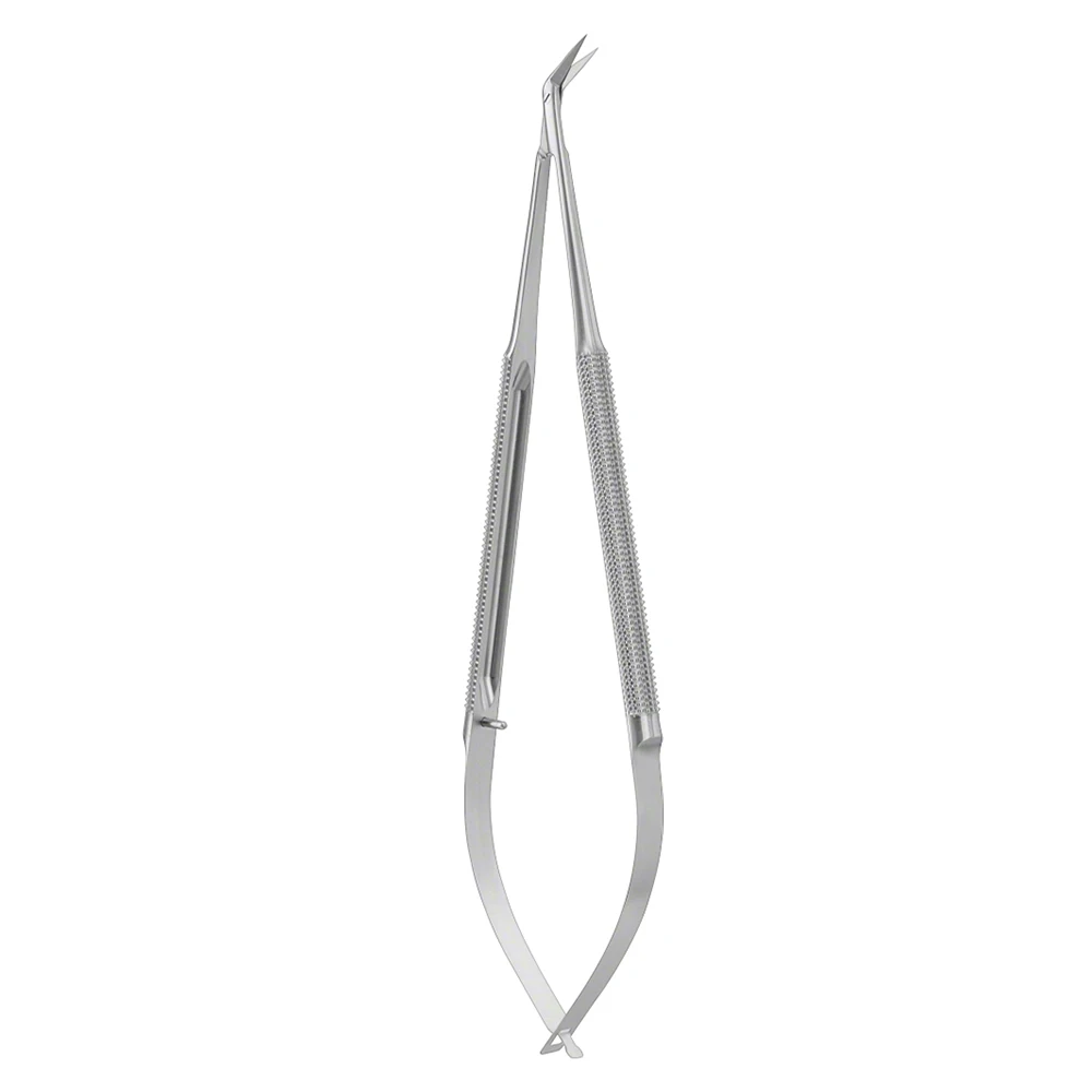 Customized 10mm 165mm Micro Scissors Angled 25 Blade Stainless Steel Needle Holder Manual Power Sharp 6.12 Inch Micro Scissor