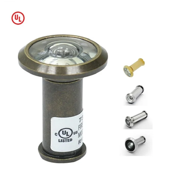 Solid Brass Door hardware Security Glass Eye Viewer 190 Degree  U L listing