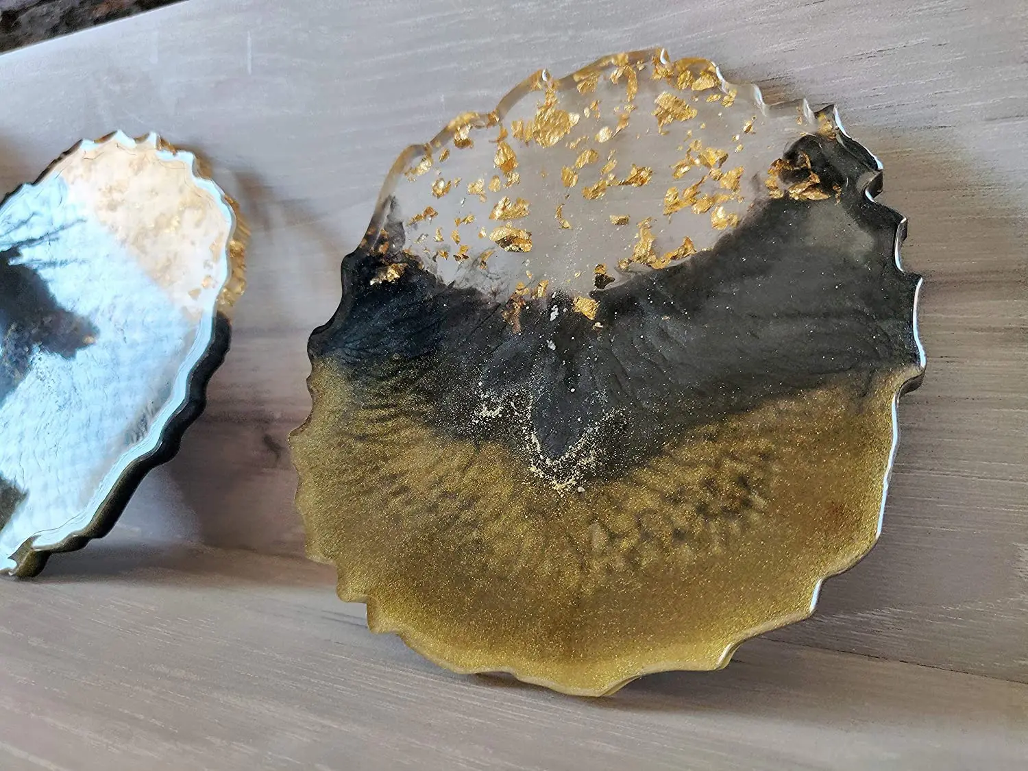 High Premium Quality Epoxy Resin Coasters Set With Ocean Effect Decorative Gift Drinkware Cups Tea And Coffee Coasters