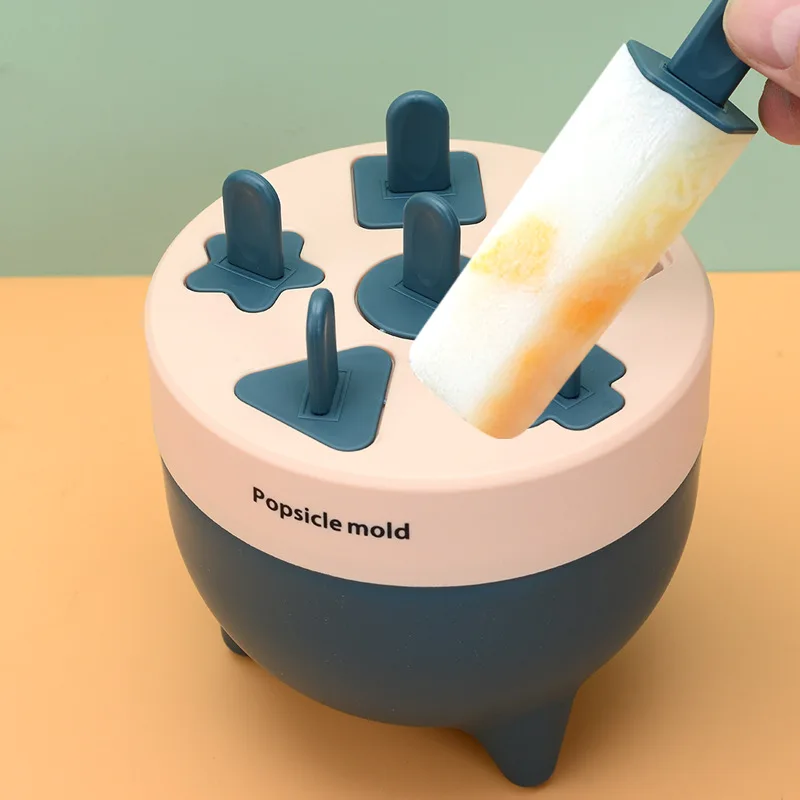 New 2022 Wholesale Top 6 Pieces New Design Fruit Stick Plastic Pop Ice Cream Mold BPA Free