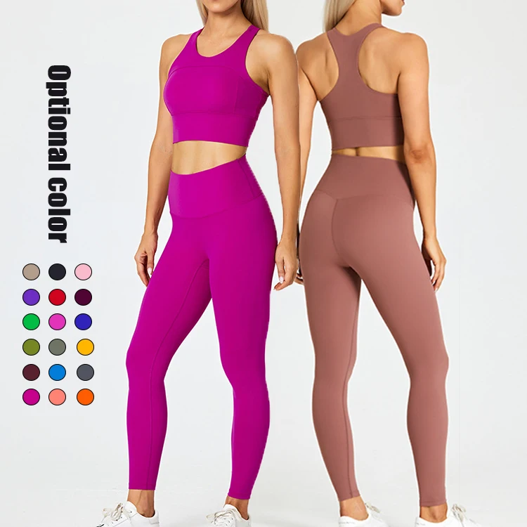 Wholesale Fitness Clothing Women Gym Clothes Kit Sweat Suit Conjuntos Licras Deportivas Para Mujer Yoga Wear Fitness