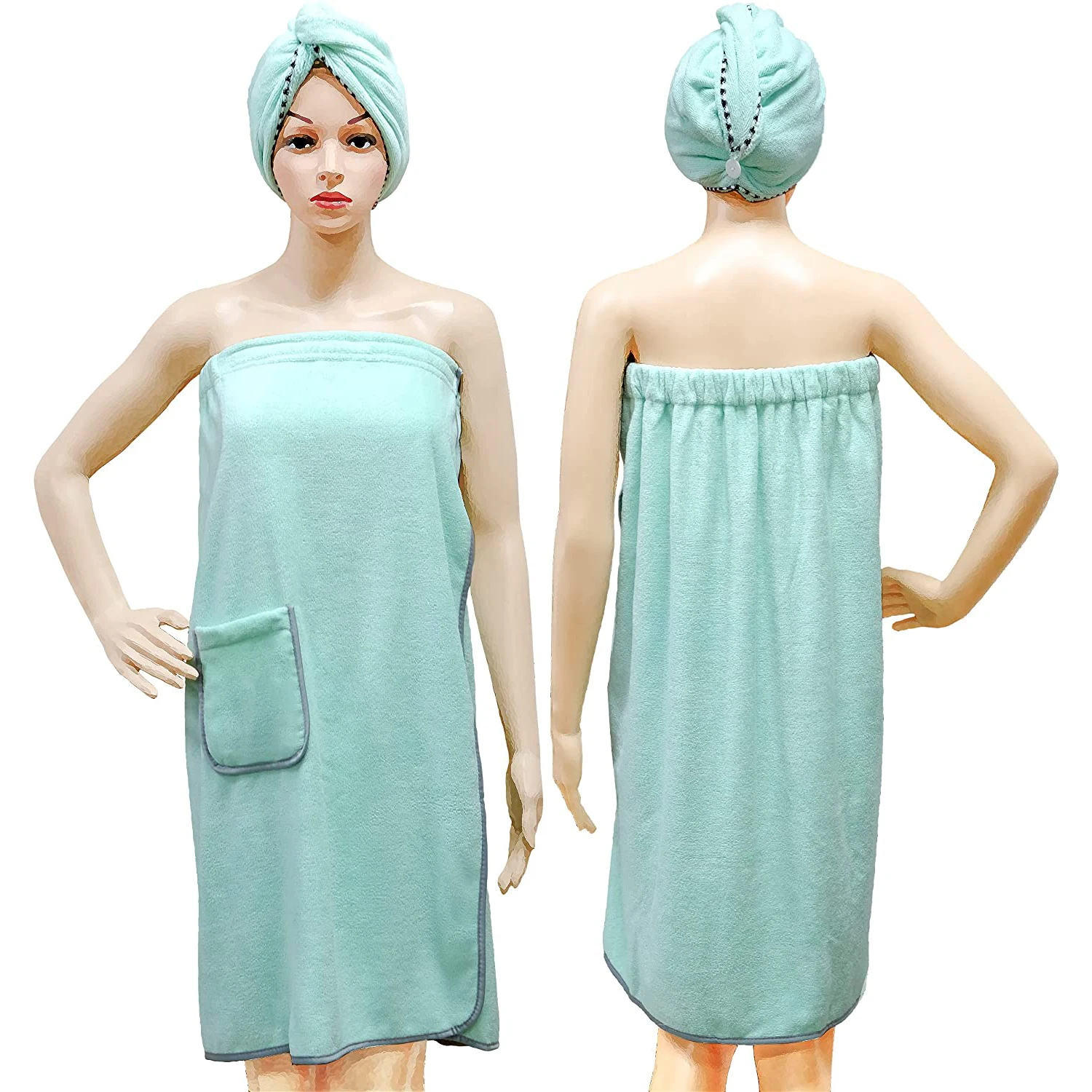Premium Dual Pile  Microfiber Women and Men High quality wrap body towel