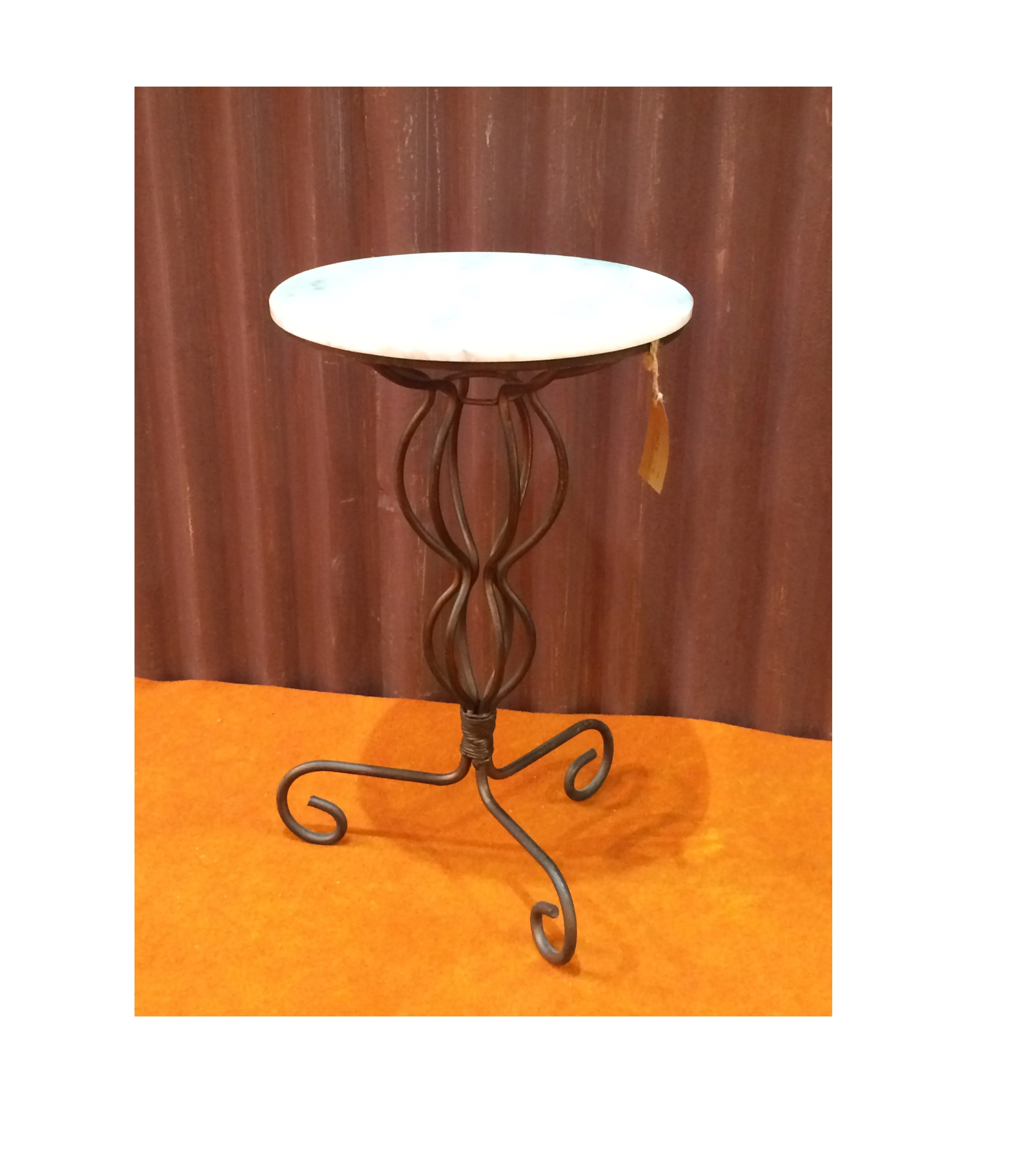 Vintage Metal Frame White Stone Top Bar and home Table and Stool High Quality Home Living Room Furniture for Export