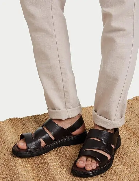 Flip-flops Slippers Vintage leather sandals Thong handmade Slippers Men Summer Beach flip flop Slipper Non-slip Clogs