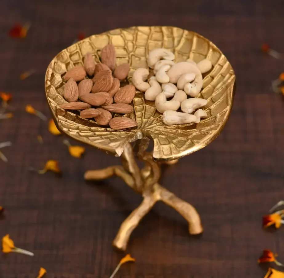 decorative butterfly bowl stainless steel and brass base bowl for weddings hotels decor