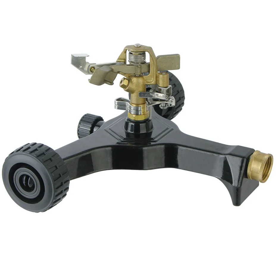 360 Gear Drive Garden bars lawn agriculture farm sprinkler, impact impulse water irrigation w/wheel base