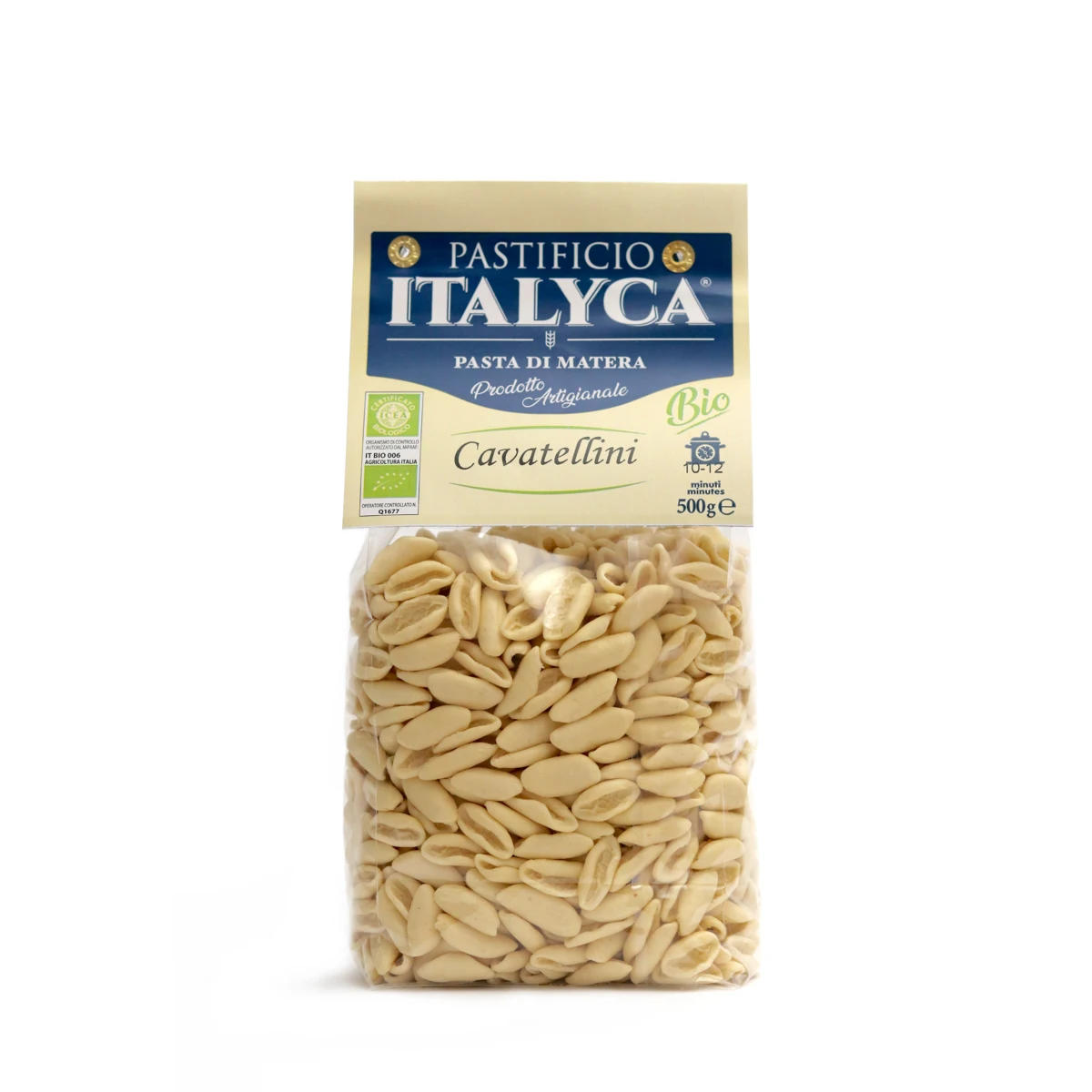 best quality cavatellini 500g certified organic artisanal pasta made from 100% italian quality