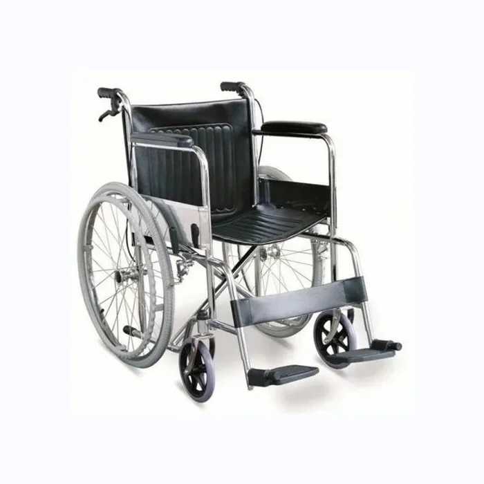 Wheel Chair Manufacturers Wholesale Hospital Furniture Steel Manual Foldable Wheelchair