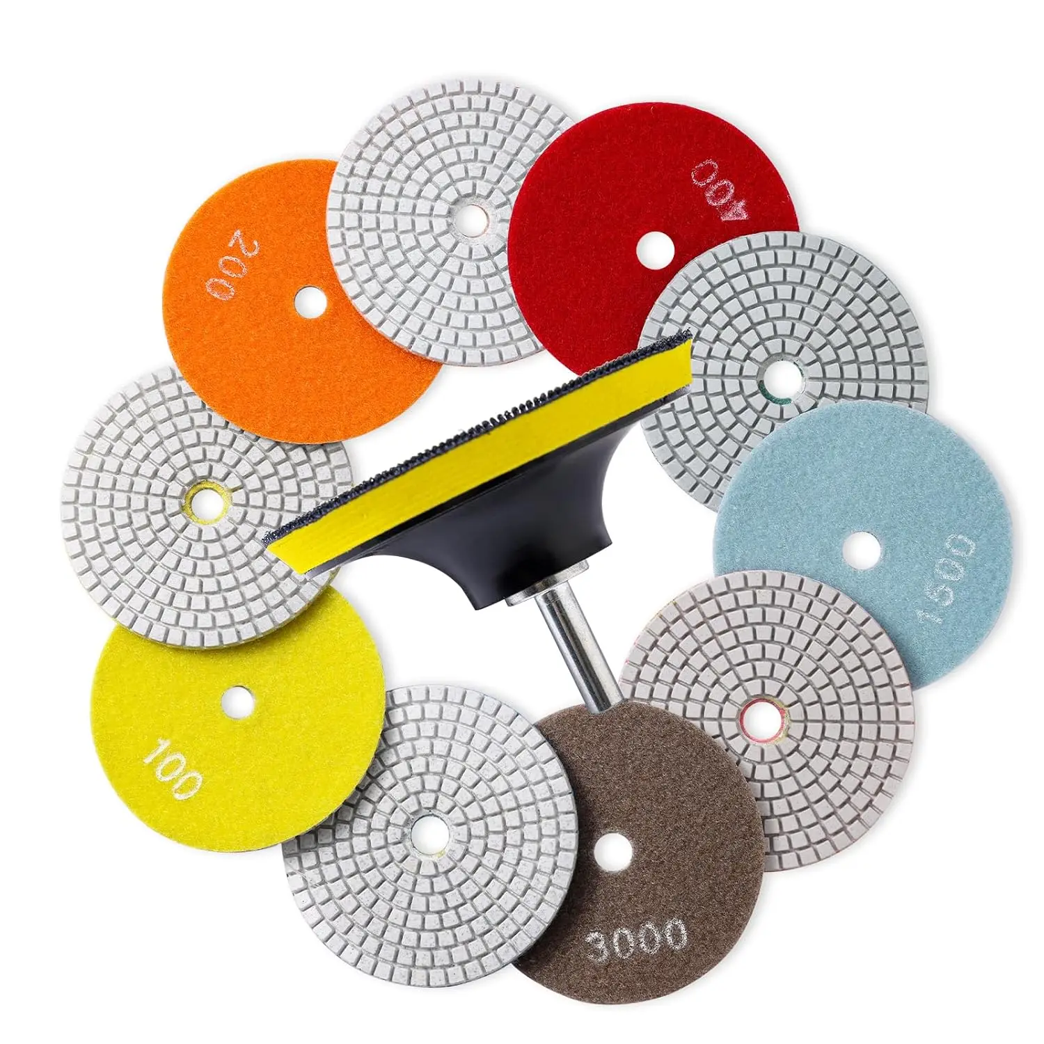 Wholesale Price Wet Diamond Polishing Pads Marble Flexible Pads Diamond Hand Polishing Pads for Granite