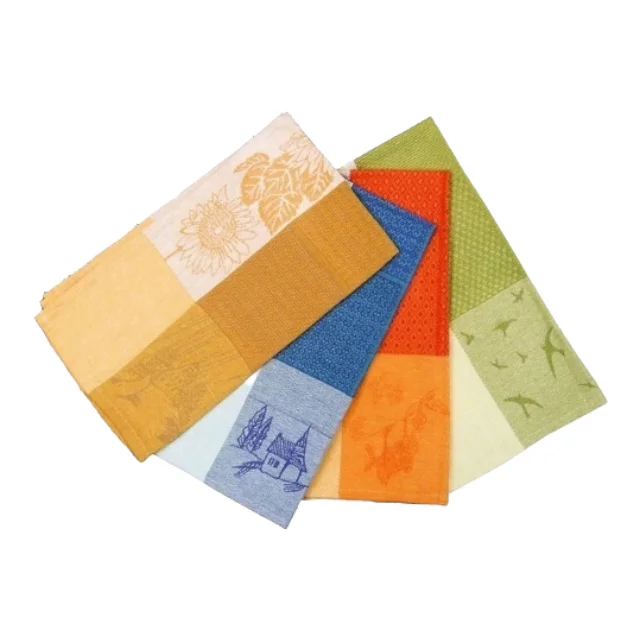 Christmas Tea Towel For Bread Wholesale Plain Waffle Towels Geschirrtuch Pure Cotton Heat Transfer Tea Towel