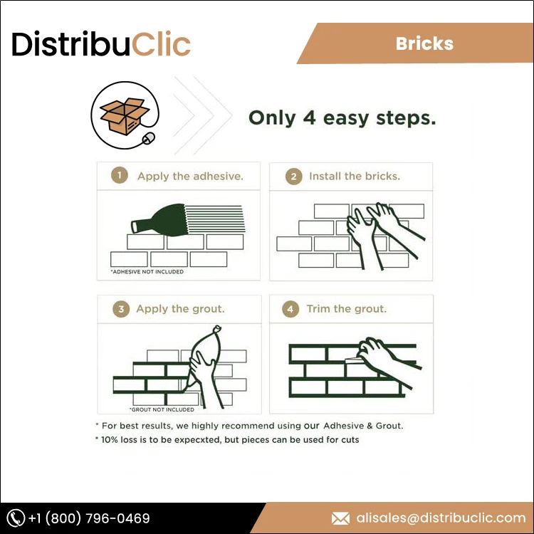 Best Wholesale Price Perfect for Indoor and Outdoor Dry Surface Background Wall | Flat Brick Wall Panel for Sale