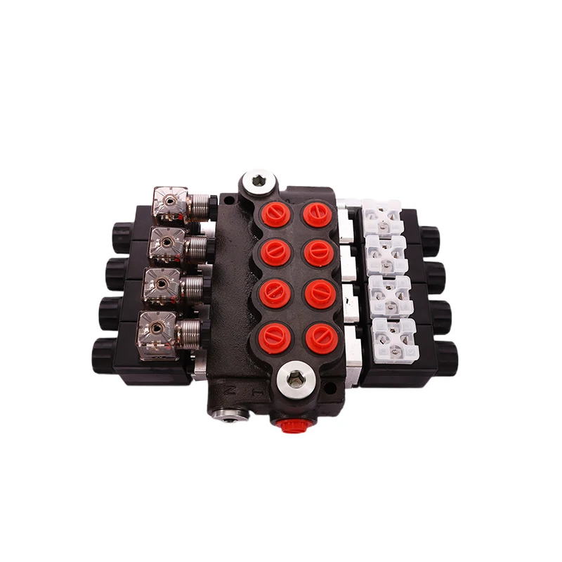 best quality 12v 24v volt hydraulic directional solenoid mono block with electromagnetic control