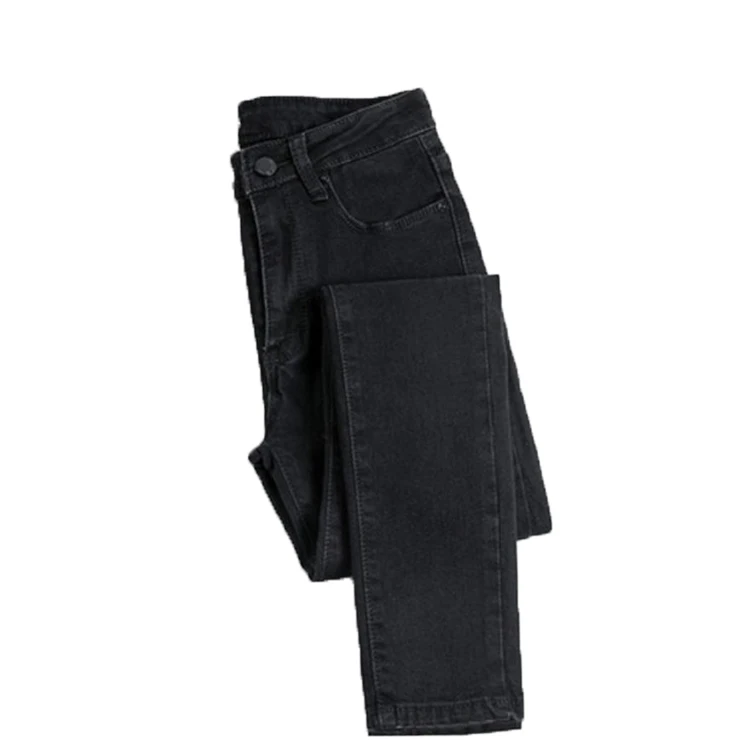 Custom European Fashion Female Denim Pants 3 Color Women Breathable High Waist Skinny Jeans