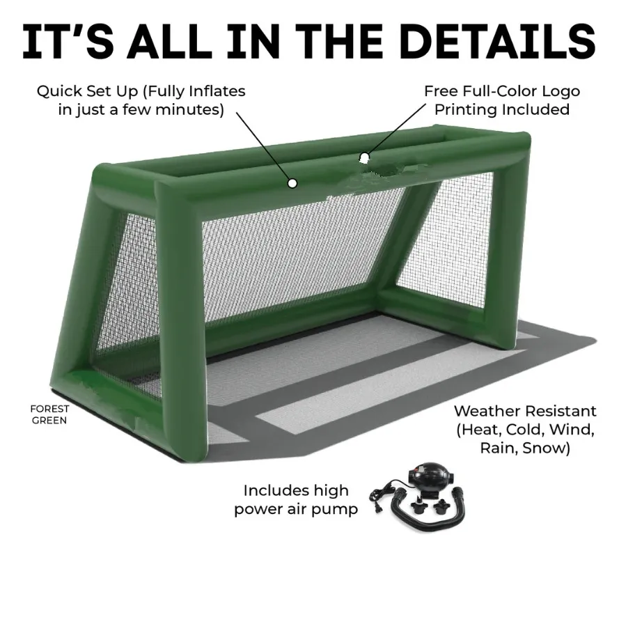 Lightweight Inflatable Soccer Goal for Indoor and Outdoor Football Practice