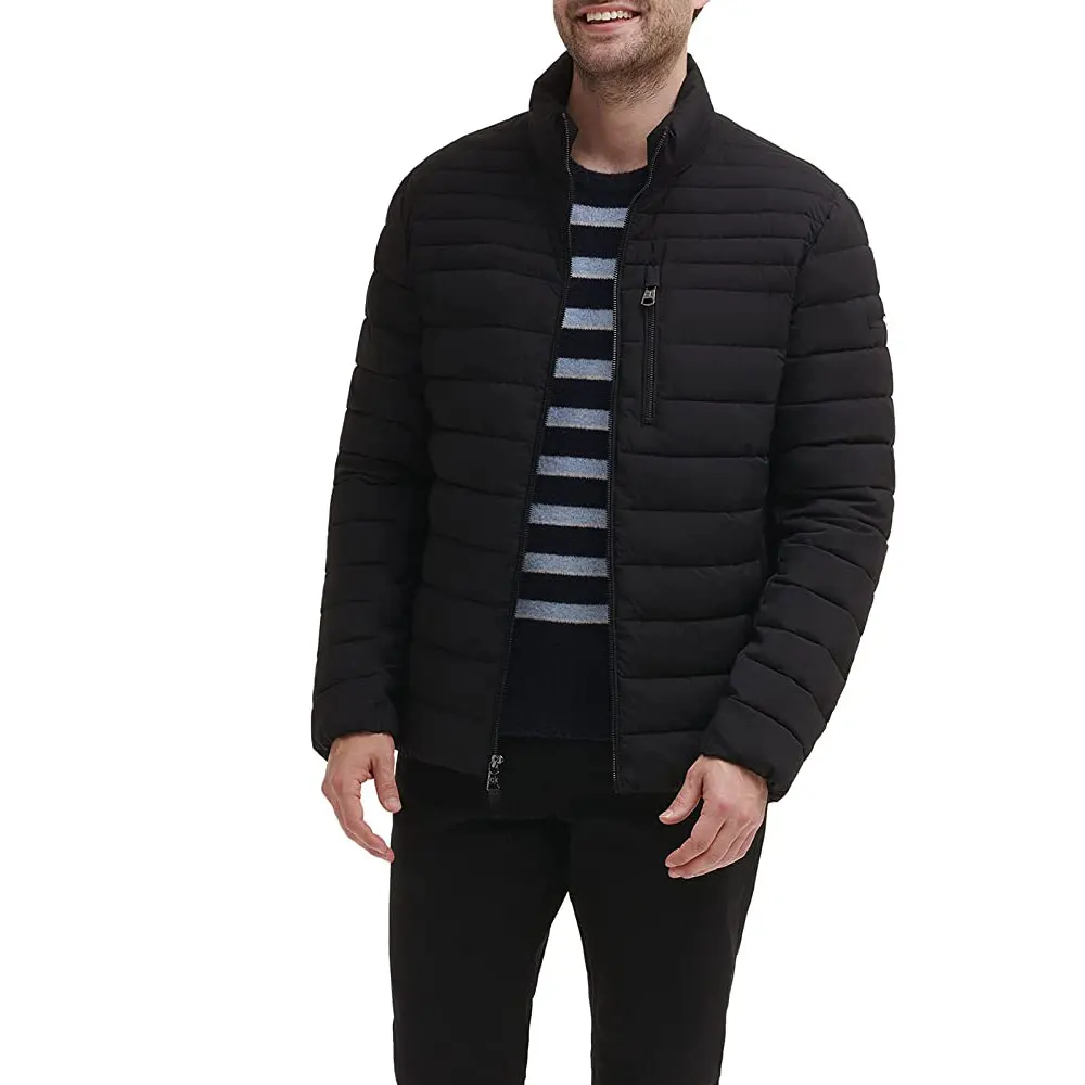 Customized Men Puffer Jacket Hot sales low MOQ Hooded Running Thick Unisex blue color block puffer jacket for men