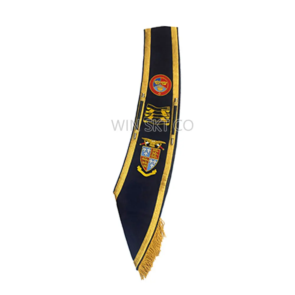 Masonic Collar Band Uniform Sash Regalia Sash Top Selling Custom Made Band Uniform Sash
