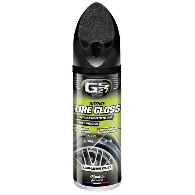GS27 CLASSICS 400 ml Premium Car Care Product French Intense Tire Gloss with Application Foam Aerosol Spray for Car Detailing